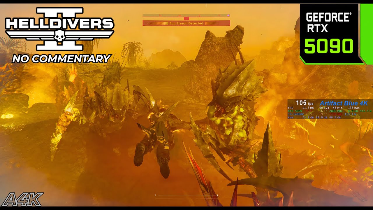 HELLDIVERS 2: Seal Bug Holes @ Nivel 43 | RTX 5090 4K 60fps Ultra Max Settings