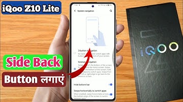 iqoo z10 lite back button change, iqoo z10 lite side back button setting, iqoo z10 lite gesture