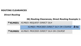 26 Routing Clearances, Direct Routing Example 1