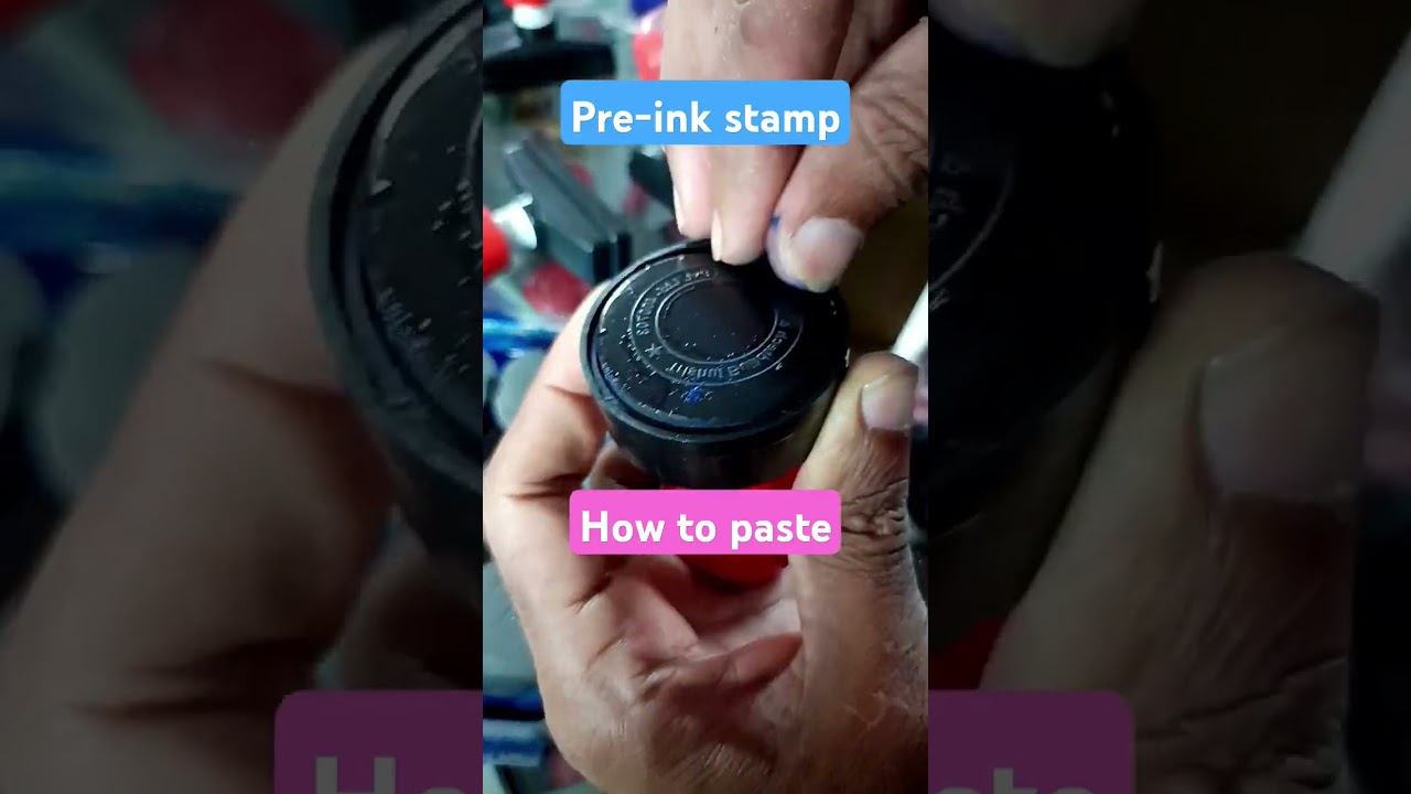 how to Refill and paste Foam of Pre inked Stamps 