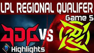JDG vs NIP Highlights Game 5 | LPL Regional Qualifer 2024 | JD Gaming vs Ninjas in Pyjamas by Onivia