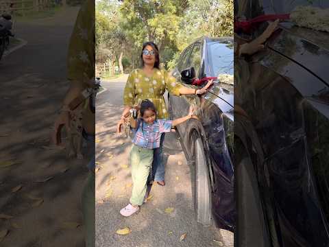 Darshika ki new car lekar abha papa bhag gye 😱😂 wait till end #shorts