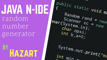 JAVA N-IDE | Random Number Generator Program by Hazart