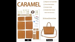 Sew Your Own Purse Or Bag With Babylon Trapeze Real Leather Kit No Sewing Machine Needed.