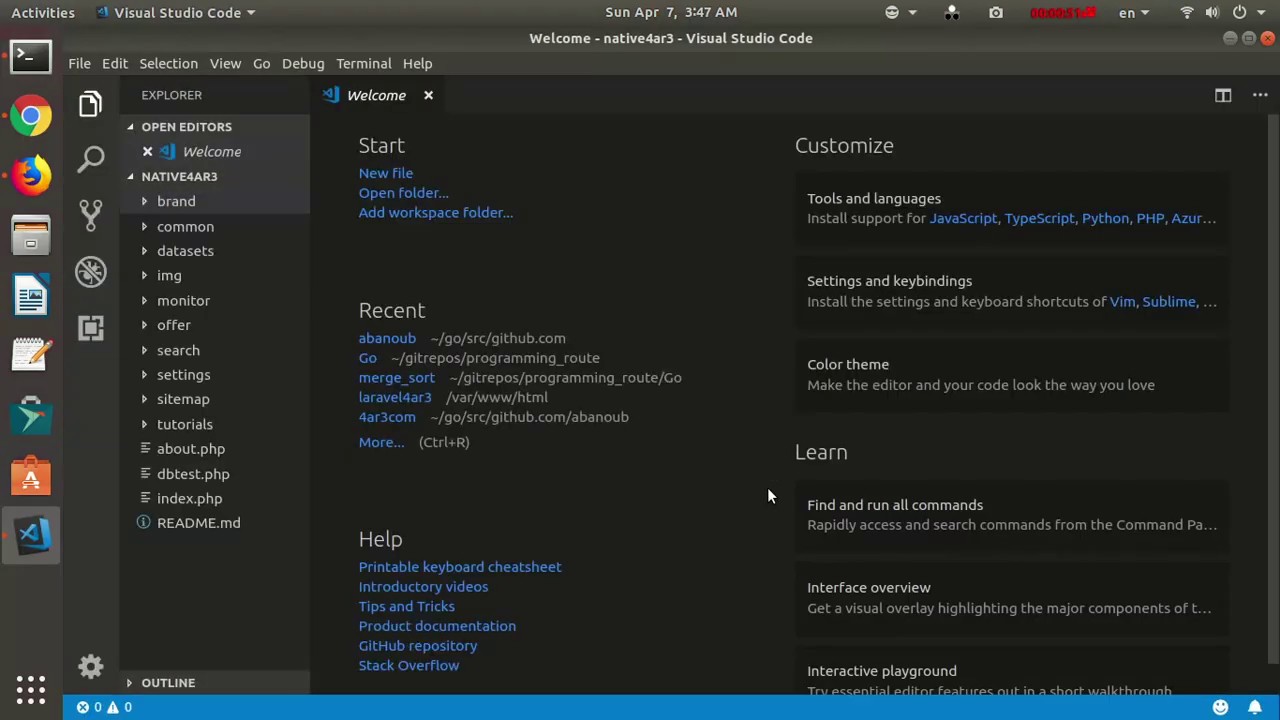 Visual Studio Command prompt. Linux open folder from Terminal. INCLUDEPATH vs code. Outline linux