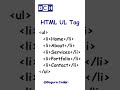 HTML UL Tag Example | Simple Menu List in Bangla I HTML For Beginners I HTML