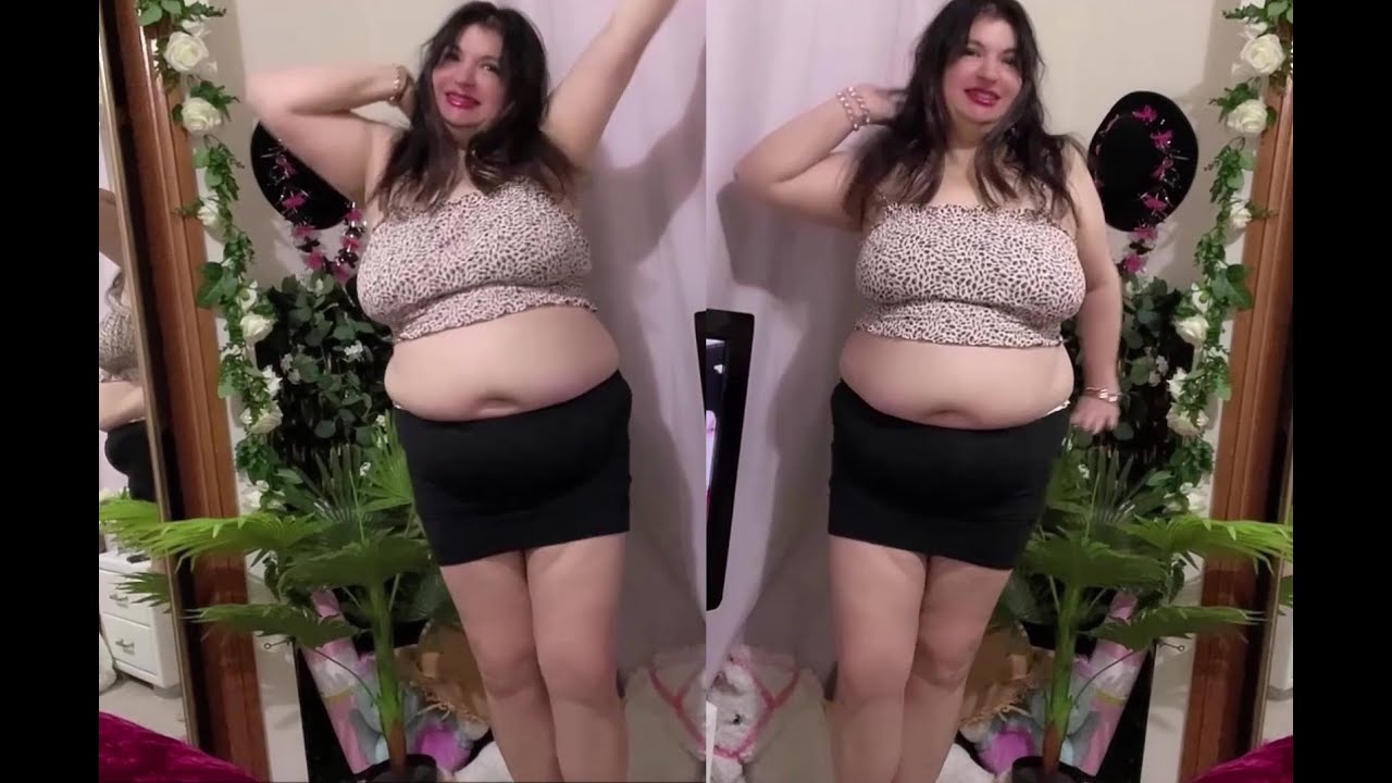 Leopard Print Top and Black Mini Skirt