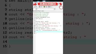 Concatenate Two String | C++ Program #shorts #youtubeshorts #shortvideo #viral