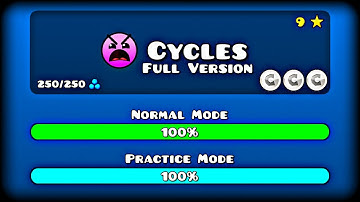 Geometry Dash "Cycles Full Version" 100% Complete [All Coins] - RackkiOO