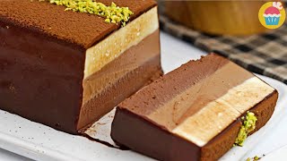 Nyam Nyam | No Bake Chocolate Cheesecake - Amazing Triple Layer Cheesecake