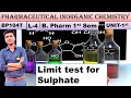 Limit test for sulphate | Pharmaceutical inorganic chemistry | B Pharm 1st sem | L- 4