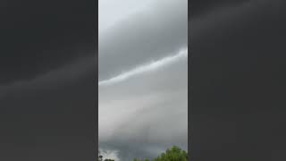 Massive Shelf Cloud Moves Through Jenison, MI | August 12, 2025 #miwx #shelfcloud