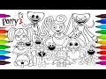 POPPY PLAYTIME COLORING 🎨 | Draw &amp; Color Huggy Wuggy, Mommy Long Legs &amp; Friends #f1089