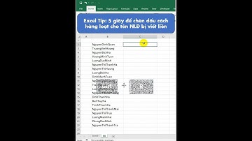 Excel Tip: Chèn dấu cách hàng loạt cho danh sách NLĐ bị viết liền