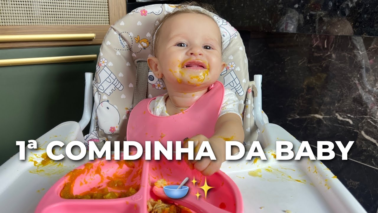 PRIMEIRO DIA DA INTRODUÇÃO ALIMENTAR (6 MESES) | Reação da minha bebê + rotina real 💗