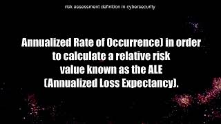 Risk Assessment definition in Cyber Security