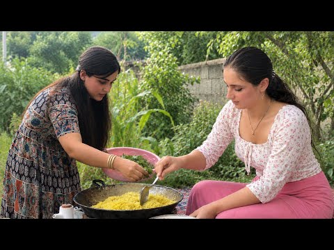 IRAN Rural life | Fresh Garden Herbs & Delicious Persian Rice