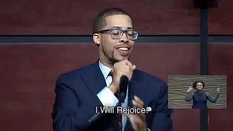 Chad Stevenson sings at The Church Without Walls