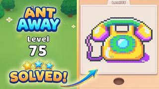 Ant Away Level 75 Walkthrough 🐜 | Pixel Puzzle Solution & Gameplay 🧩