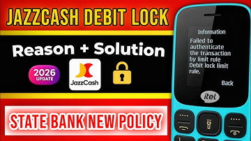 JazzCash Debit Lock 2026 – State Bank New Policy Update | Why Sending Is Blocked & 100% Verified Fix