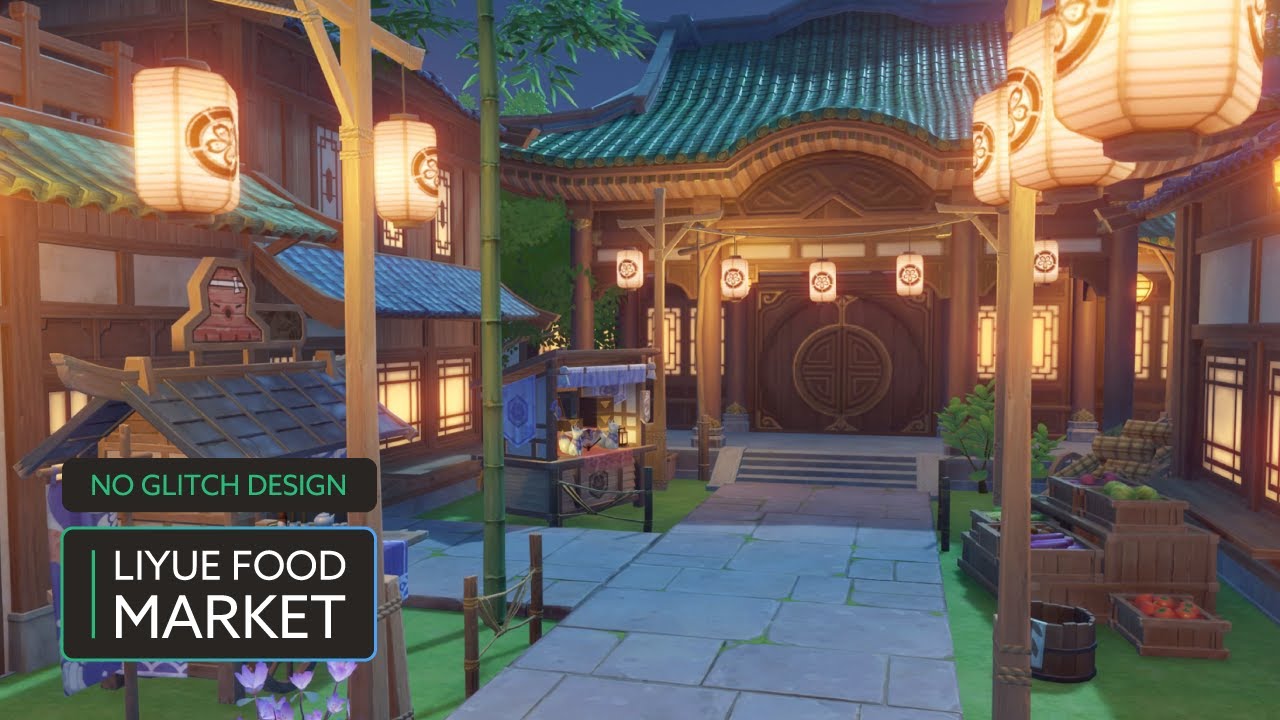 Liyue Food Market Genshin Serenitea Teapot Design No Glitch Design