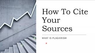 How To Cite Your Sources
