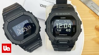 Allblack Casio Square GShock GBD200 and DW5600BB Review