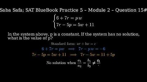 SAT Math Practice — Bluebook Test 5, Module 2, Question 15