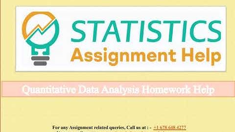 Quantitative Data Analysis Assignment Help