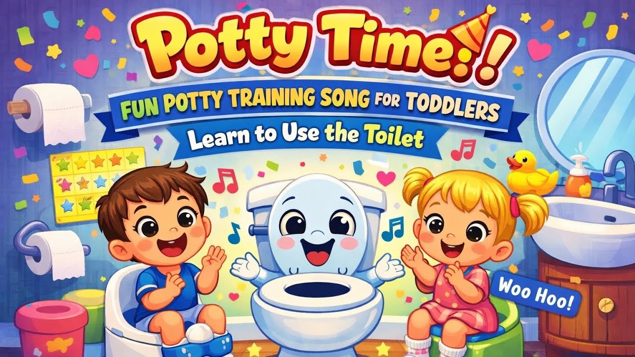 Potty Time! 🚽🎉 Fun Potty Training Song for Toddlers | Learn to Use the Toilet