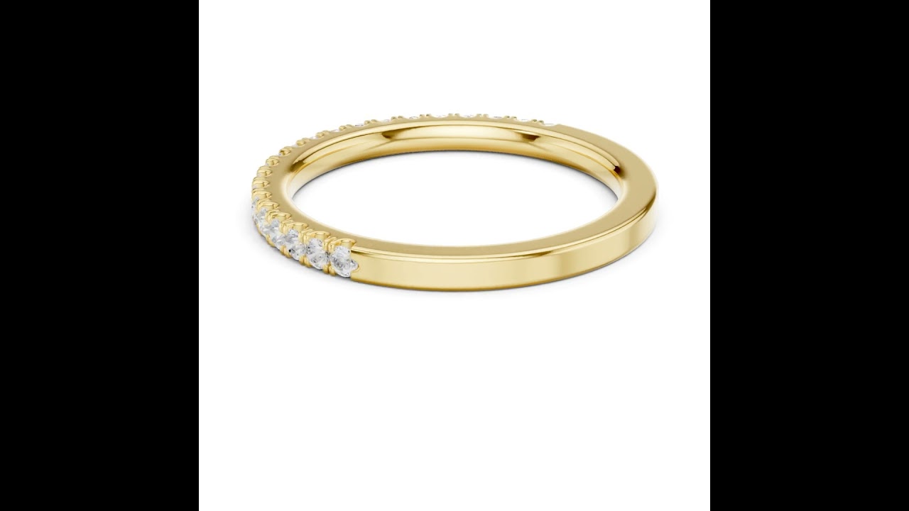 Round Brilliant Diamond Half Eternity Band
