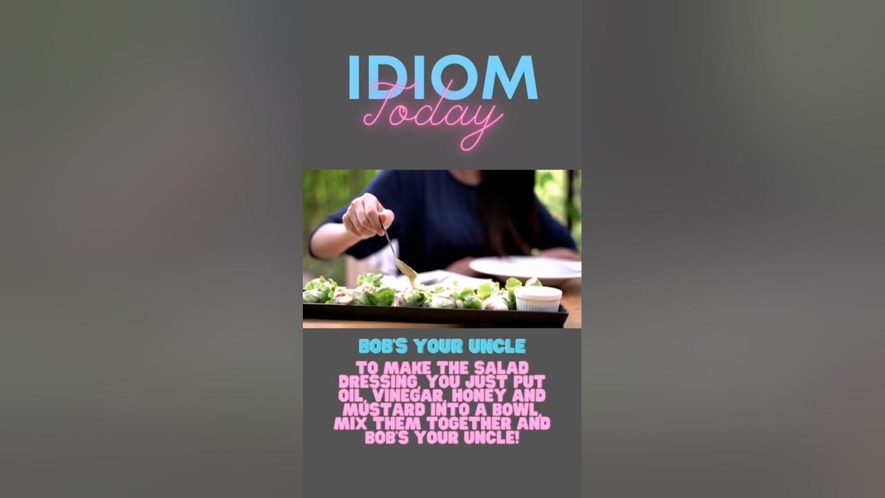 Idiom Bob's Your Uncle YouTube