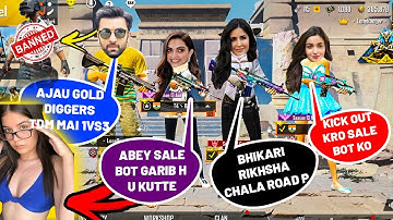 😍 Random Conqueror 3 HOT GIRLS Call me Noob and I challenge for Tdm Room 1vs3 | PART 22