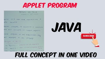 Applet program in JAVA || Complete applet tutorial by Stay Focused