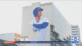 Mural of L.A. Dodgers' Shohei Ohtani a hit in Little Tokyo