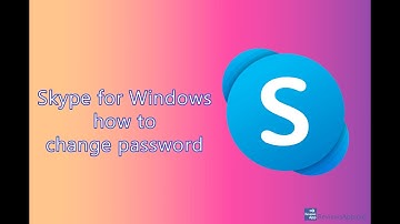 Skype for Windows - how to change password