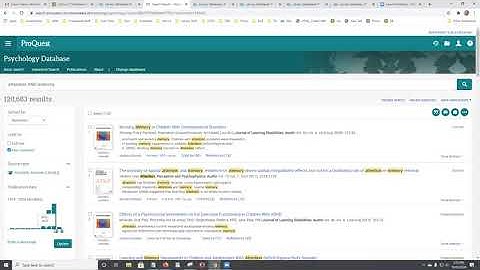 Finding Research Articles in Psychology in Proquest Central