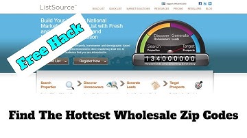 Find The HOTTEST Wholesaling Zip Codes With ListSource Hack **FREE**