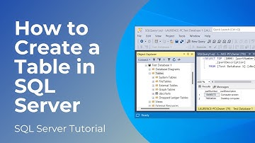 How to Create a Table in SQL Server Management Studio