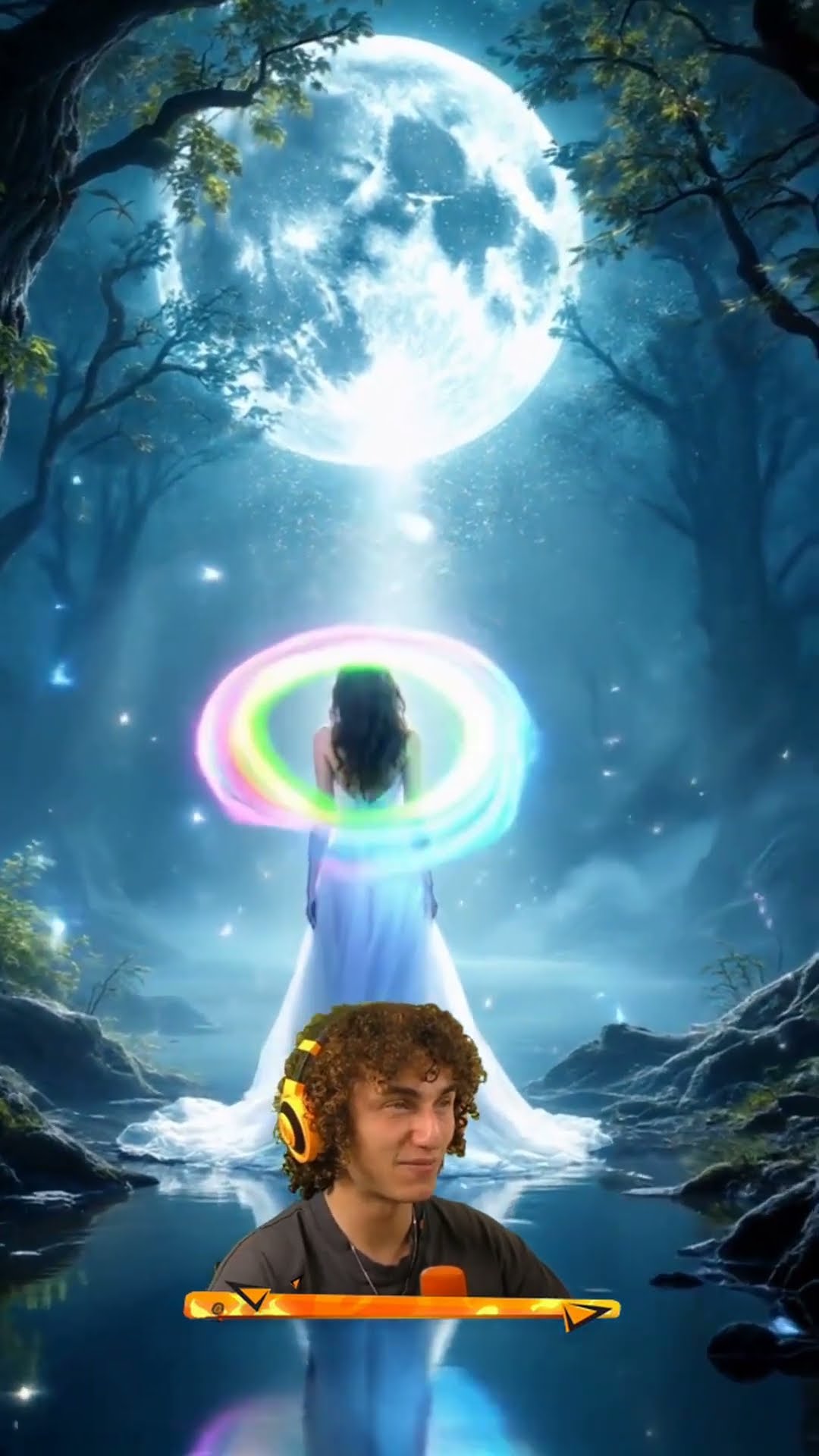 Moonlit Forest FAIRIES Glow Around BEAUTIFUL Woman