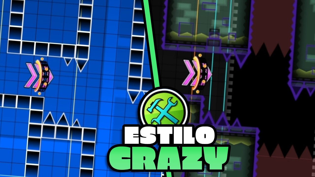 como DECORAR estilo CRAZY en GEOMETRY DASH - YouTube