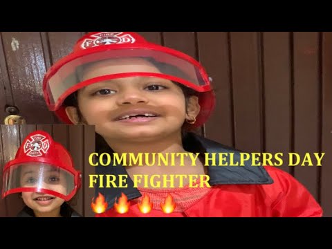 COMMUNITY HELPERS DAY || Fire Fighter|| School Speech ||KIDS FUN CORNER