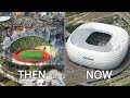 Bundesliga stadiums then  now