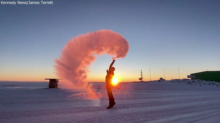 Boiling Water Freezes Over Chef's Head in Antarctica || Dogtooth Media