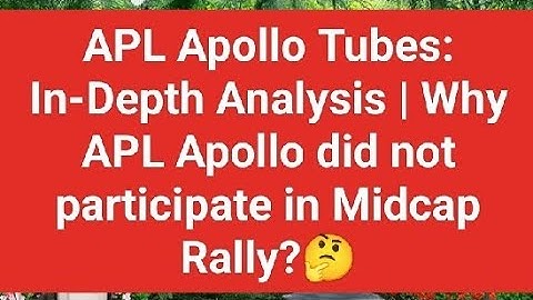 APL Apollo Tubes: In-Depth Analysis | Why APL Apollo did not participate in Midcap Rally?🤔