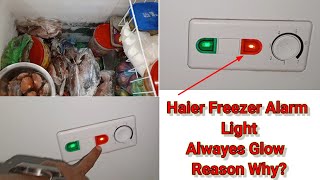 Haier freezer red alarm light on chest freezer why.Why is my freezer glowing red light.