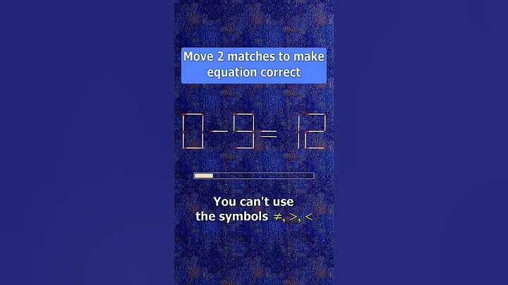 Fix the equation 0-9=12 by moving 2 sticks #shots #puzzles #logicpuzzles #mathspuzzle #hindipuzzles