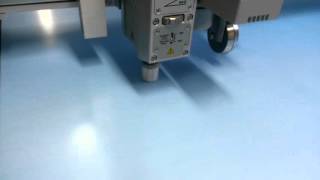 Cnc Flatbed Cutter - Cutting 3 Mm Forex With Static Knife. Feed 500 Mms