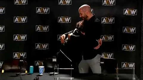 Tony Khan Hugging Cesaro aka Claudio