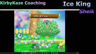 KirbyKaze Coaching with Ice King - How Boost Grab Fits into the Bigger Picture (Sheik vs Fox)